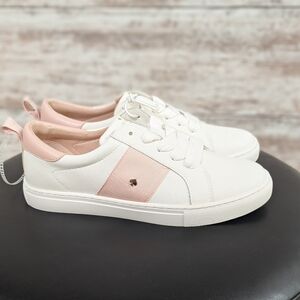 Kate Spade White and Pink Sneakers